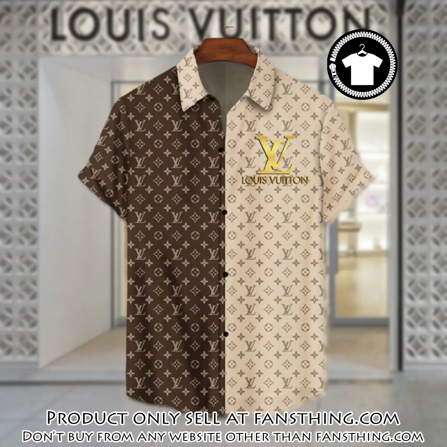 Lv louis vuitton luxury hawaiian shirt & short set lhs1193 fst5154179